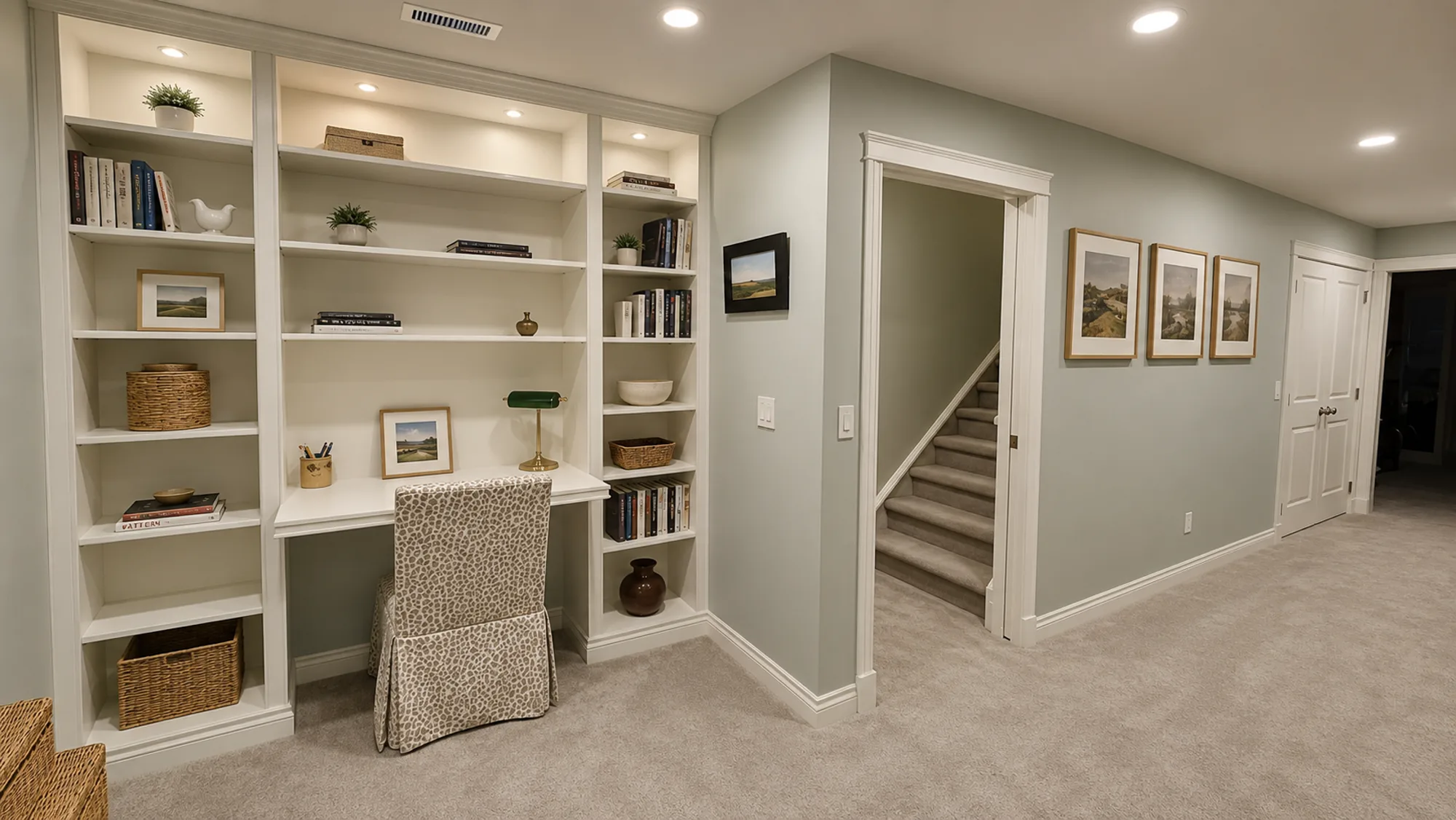 Basement renovation in Roxboro, Calgary