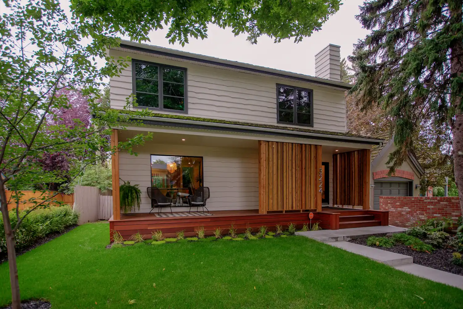 Exterior renovation in Mount Royal, Calgary